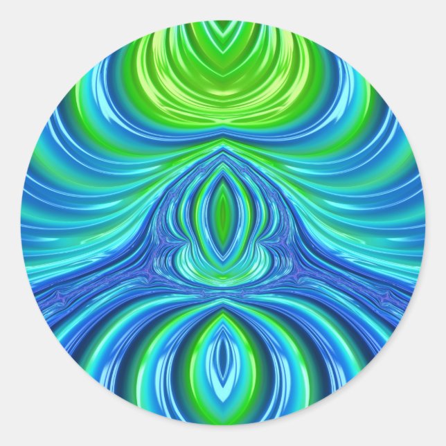 Adesivo ~ Fratura Azul Verde Bonito ~ (Frente)