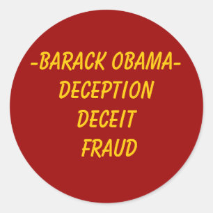 Adesivo - Fraude de Barack Obama DeceptionDeceit