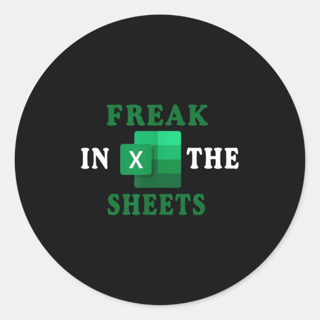 Adesivo Freak In The Sheets, Accountant Funny Spreadsheet  (Frente)