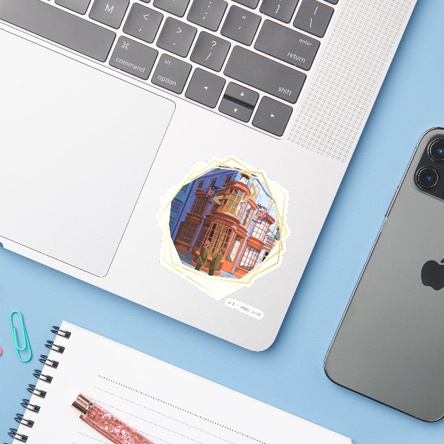 Adesivo Fred e George no Weasley's Wizard Wheezes (Notebook com iPhone)