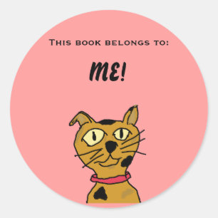 Adesivo Fred, o prato do livro de Gatos