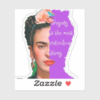 Adesivo FREDA Kahlo Cote 3" x 3" Vinhetas de Corte Persona