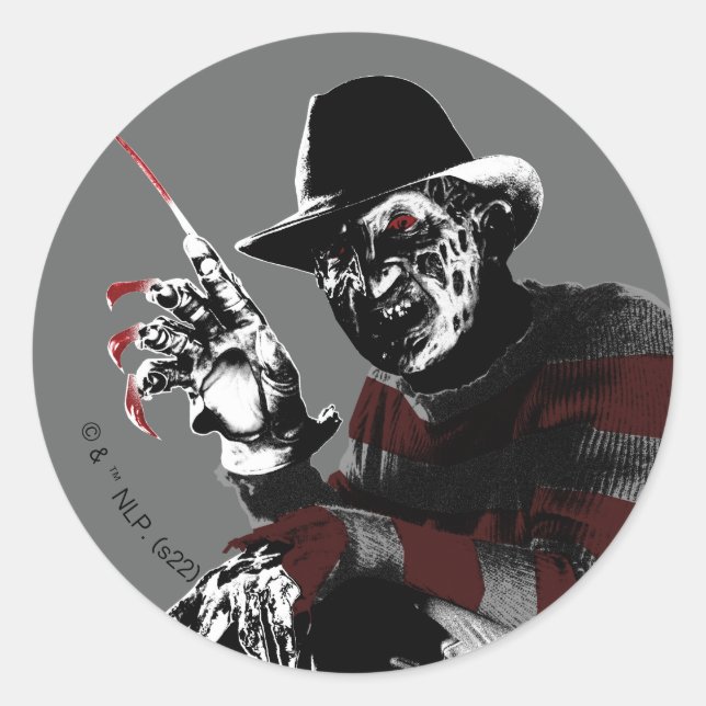 Adesivo Freddy vs Jason | Freddy Ver Vermelho (Frente)