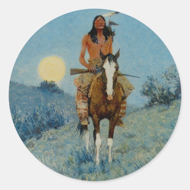 Adesivo Frederic Remington's The Outlier 1909 (Frente)