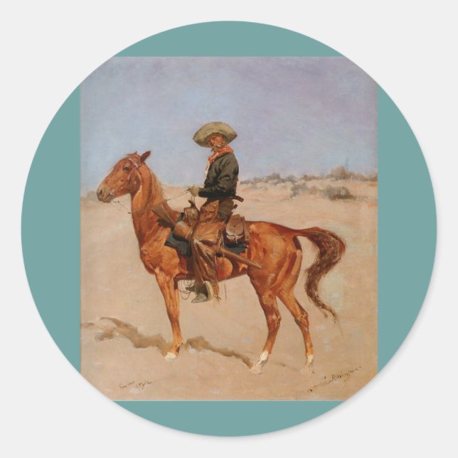 Adesivo Frederic Remington's The Puncher (1895) (Frente)