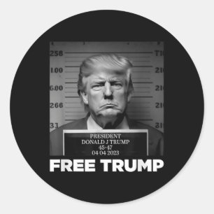 Adesivo Free Donald Trump Mugshot