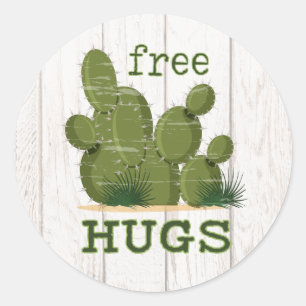 Adesivo Free Hugs Cactus
