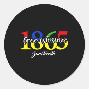 Adesivo Free-ish Desde 1865 de junho de 19 de junho Negro