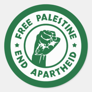 Adesivo Free Palestine End Apartheid