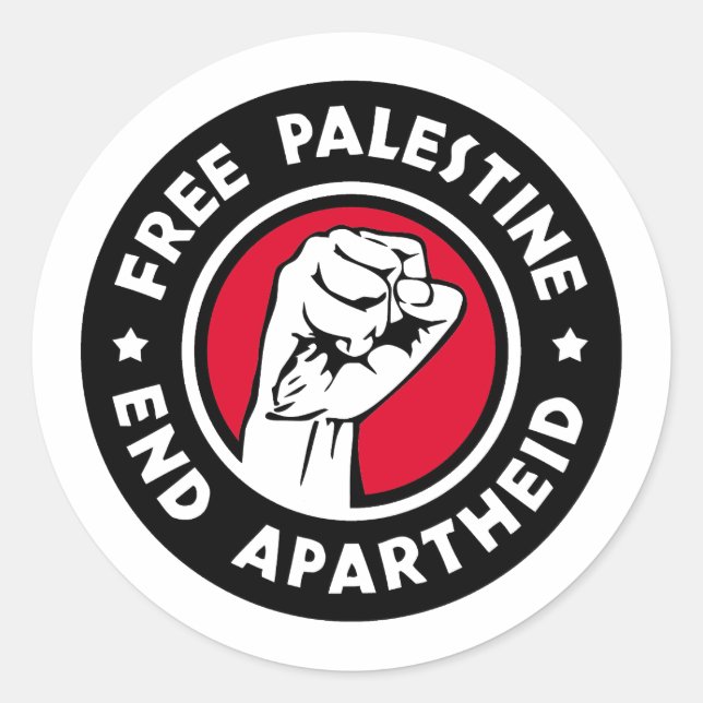 Adesivo Free Palestine End Apartheid (Frente)