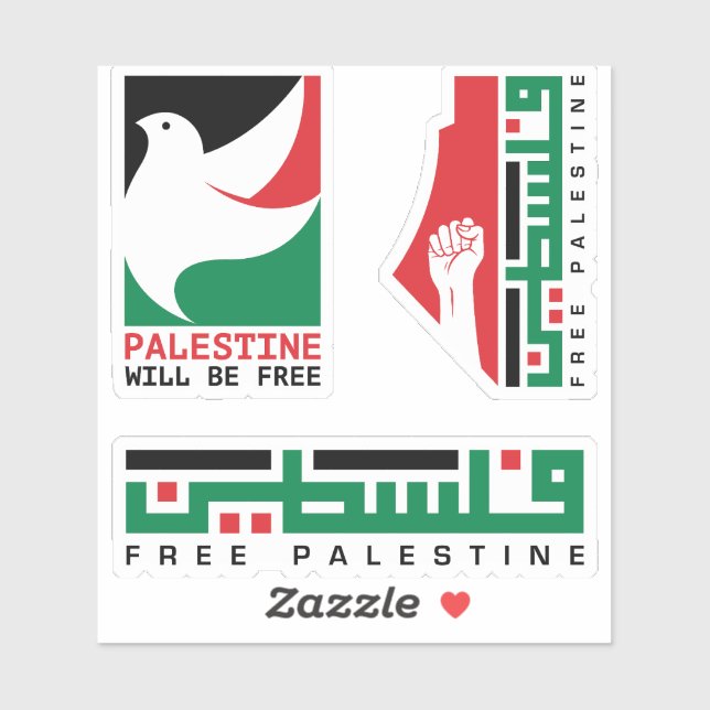 Adesivo Free Palestine Palestine Freedom Stickers Pack1 (Folha)