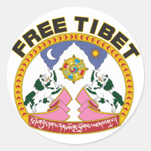 Adesivo Free Tibet Emblem