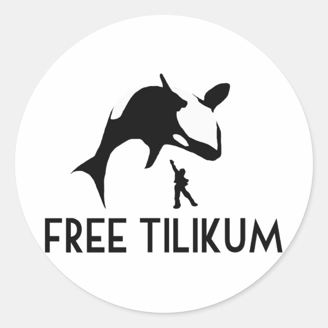 Adesivo Free Tilikum Salve a Baleia Assassina de Orca (Frente)
