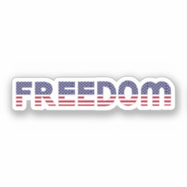 Adesivo Freedom American Flag for Patriotic & Liberty Gift