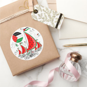 Adesivo Freedom Global Sumud Flotilla Boats para Gaza