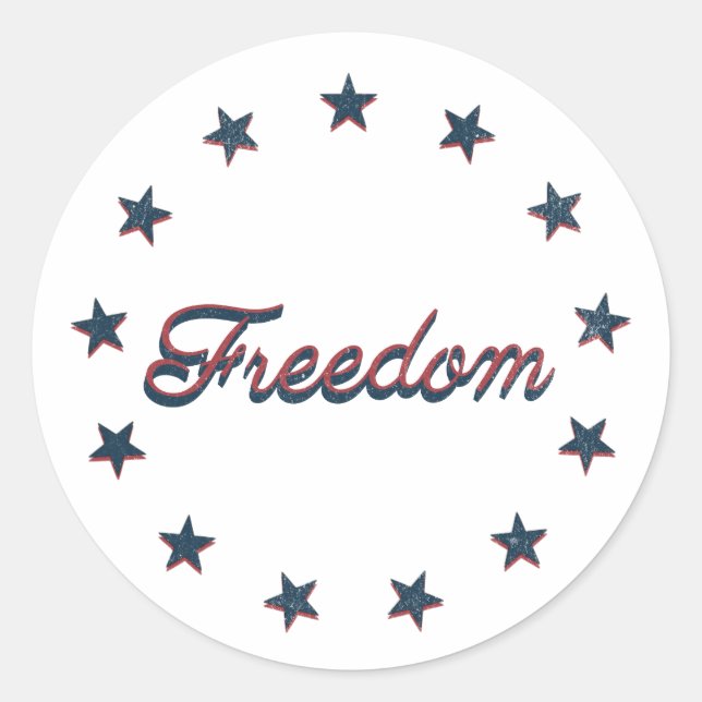 Adesivo Freedom Patriotic America 250 Stars Design (Frente)