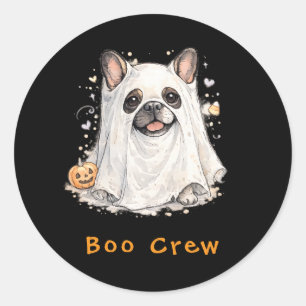 Adesivo French Bulldog Halloween Fofinho Fantasma Boo Crew