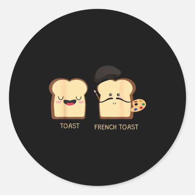 Adesivo French Toast Funny Pun Novelty  (Frente)