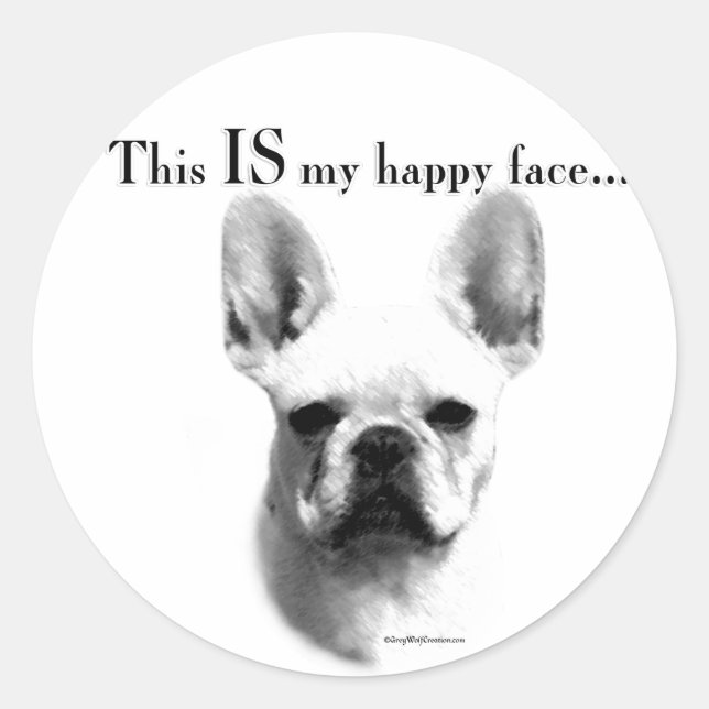 Adesivo Frenchie Happy Face (Frente)