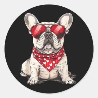Adesivo Frenchie Heart Bandana Legal Bulldog Francês Lover