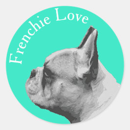 Adesivo Frenchie Love / French Bulddog | Aquário Colorido