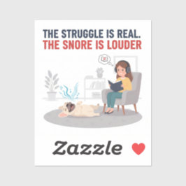 Adesivo Frenchie Snoring Loud Funny Dog Mom Gift