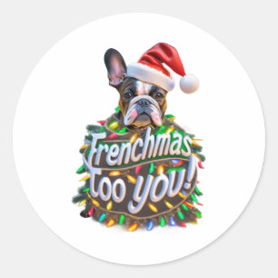 Adesivo Frenchmas para você Cachorro-Cachorro Árvore Natal