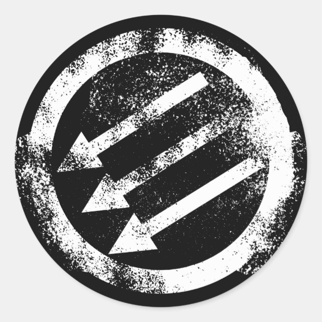 Adesivo Frente de Ferro Anti-Fascista, Afastada (Frente)