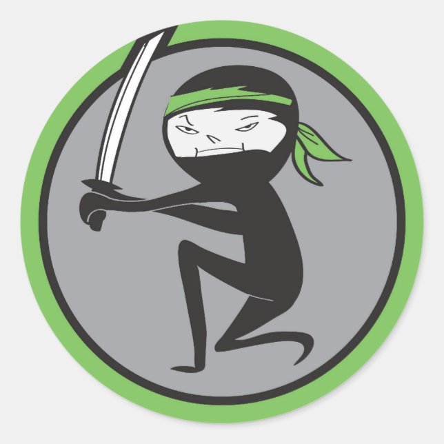 Adesivo Frente Verde Ninja Sticker (Frente)