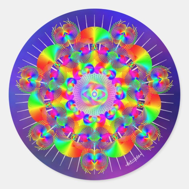 Adesivo Frequências do arco-íris (Frente)