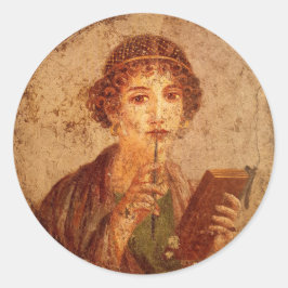 Adesivo Fresco de Sappho em Pompeia