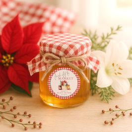 Adesivo Fresco Do Mercado Chá de panela Red Gingham