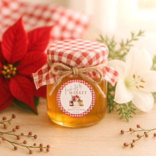 Adesivo Fresco Do Mercado Chá de panela Red Gingham