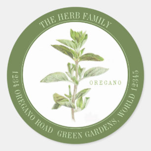 Adesivo FRESH OREGANO - Vedantes de envelopes redondos gra