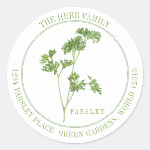 Adesivo FRESH PARSLEY Grandes selos de envelopes redondos