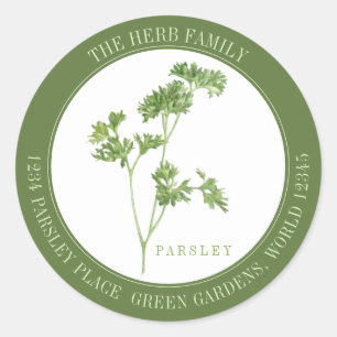 Adesivo FRESH PARSLEY - Vedantes de envelopes redondos gra