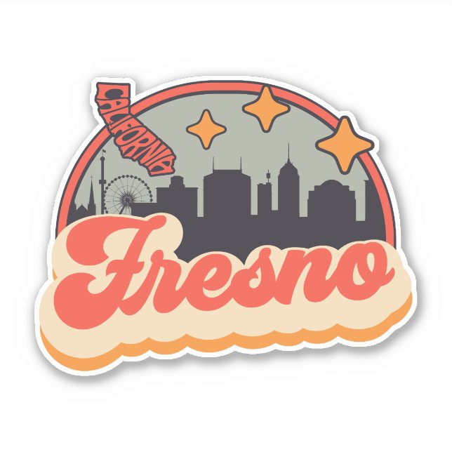 Adesivo Fresno, Califórnia (Frente)
