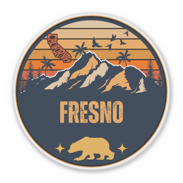 Adesivo Fresno, Califórnia (Frente)