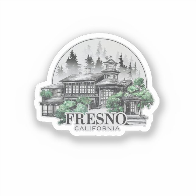 Adesivo Fresno City California USA (Frente)