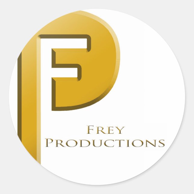 Adesivo Frey Productions Dourado Sticker (Frente)