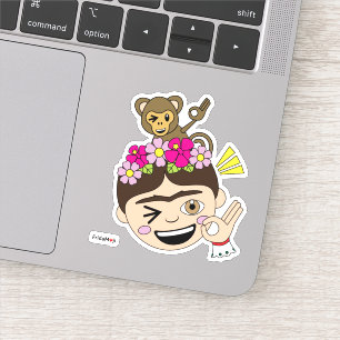 Adesivo Frida Kahlo   FridaMoji - A OK