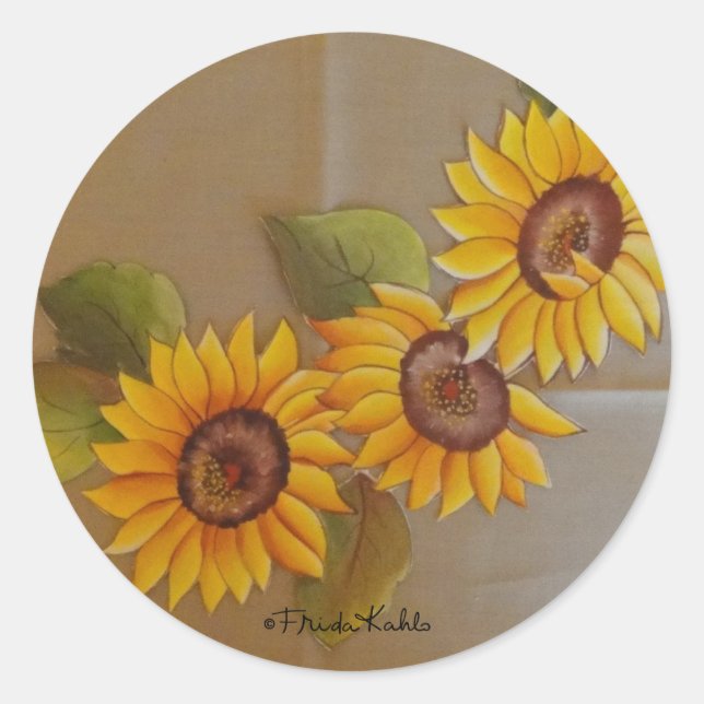 Adesivo Frida Kahlo Painted Sunflower (Frente)