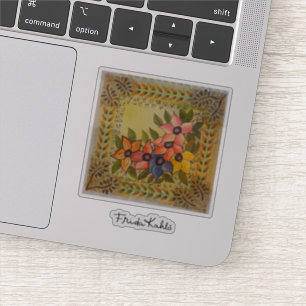 Adesivo Frida Kahlo pintou Flores