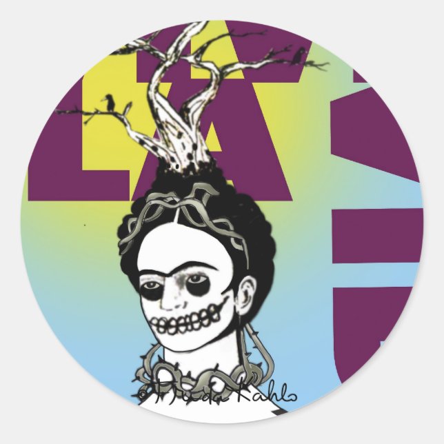 Adesivo Frida Kahlo Pop Art Portrait (Frente)