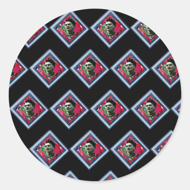 Adesivo Frida Kahlo Retro Denim Diamond (Frente)