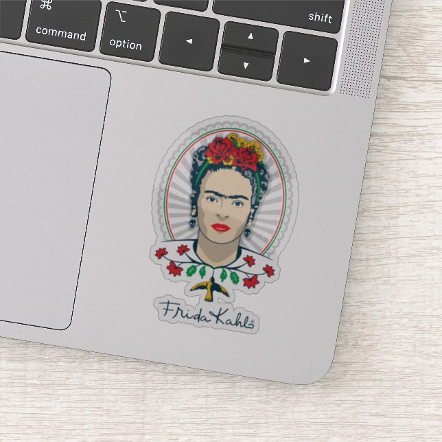 Adesivo Frida Kahlo | Vintage Floral (Detalhe)