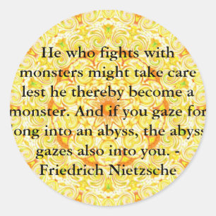 Adesivo Friedrich Nietzsche - cotação profunda