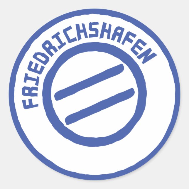 Adesivo Friedrichshafen posto stempel carimbo (Frente)
