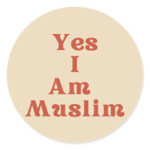 Friendly "Yes I AM Muslim" Identity Sticker