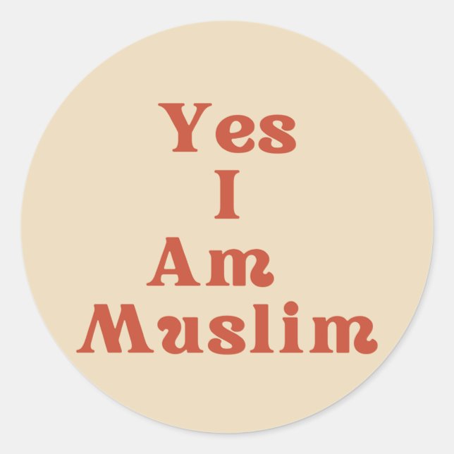Adesivo Friendly "Yes I AM Muslim" Identity Sticker (Frente)